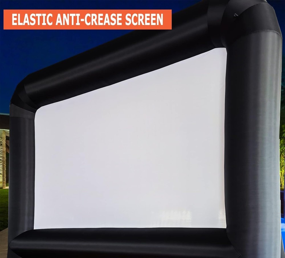16ft Outdoor Inflatable Projector Screen with Stable Base Easy Setup