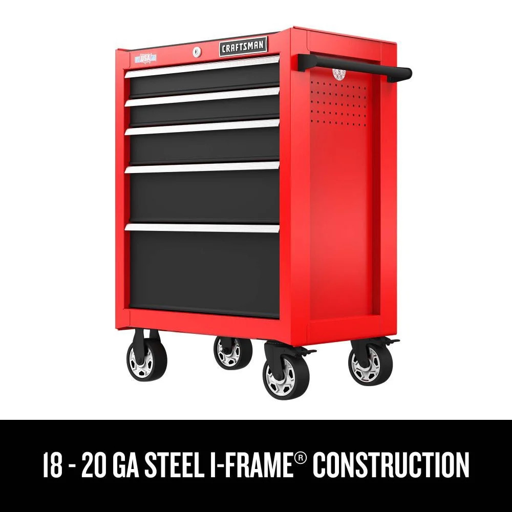 Craftsman S2000 26 Inch 5-Drawer Rolling Tool Cabinet