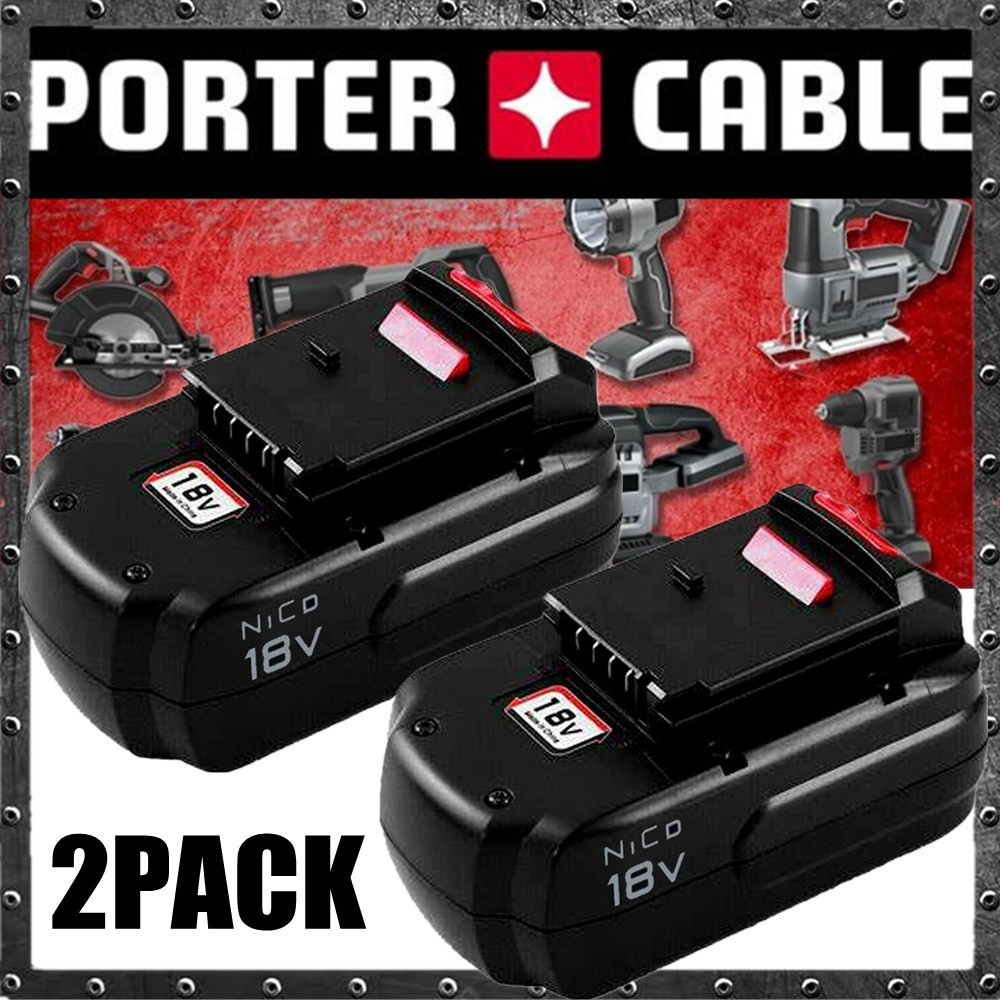 2Pack 18V 4.5Ah Replace Battery for Porter Cable PC18B 18-Volt Cordless Tools