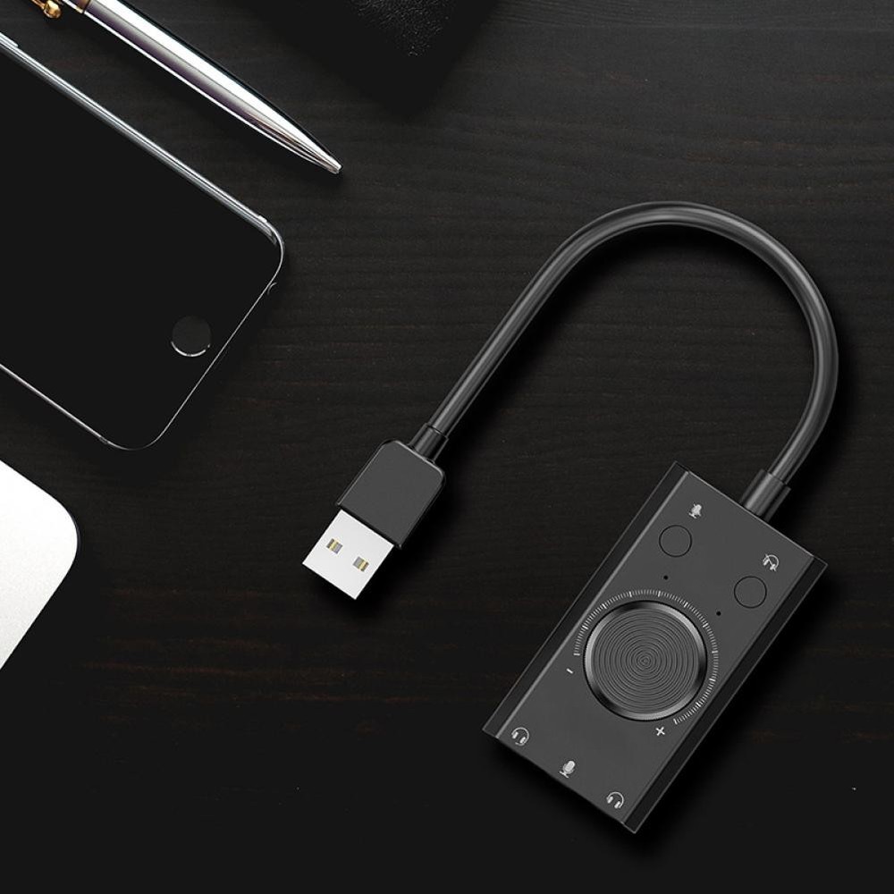 Universal External USB Sound Card For Speaker Microphone Earphone Plug&Play