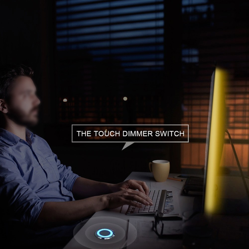 2 x Touch Dimmer Sensor Switch for LED Strip Lights For Cabinet Chrome Material