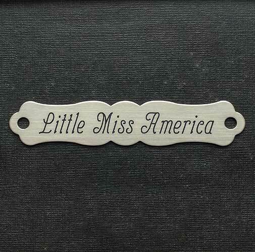 SADDLE PLATE ORNATE Small Halter Solid Nickel Silver Custom Engraved