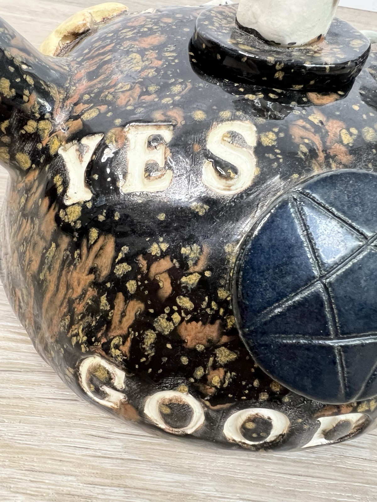 Quija Ceramic Teapot Decor Goth Tarot Witchy Planchette Pentagram Moon *Read