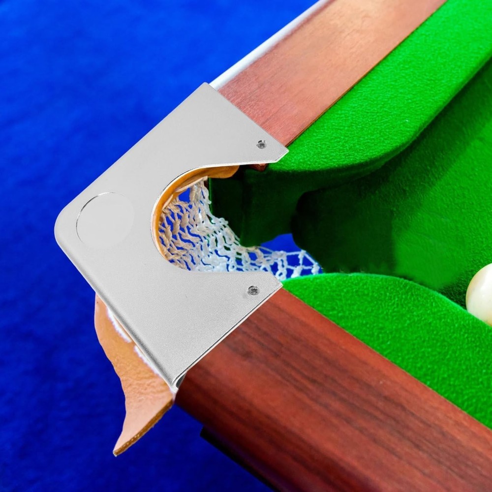 7-Foot Pool Table Corner Protector – Chrome Metal Easy Install Accessory