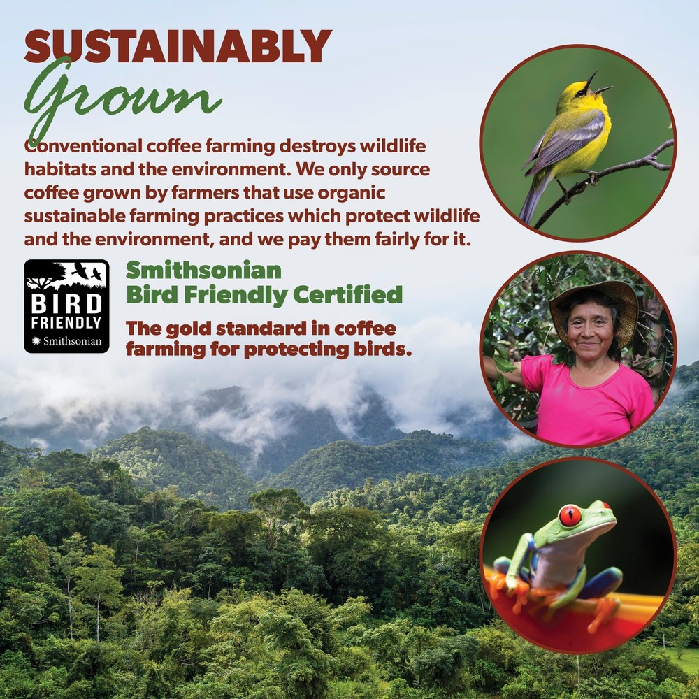 Java Planet Organic Colombian Coffee - Low Acid Medium Dark Roast 1LB