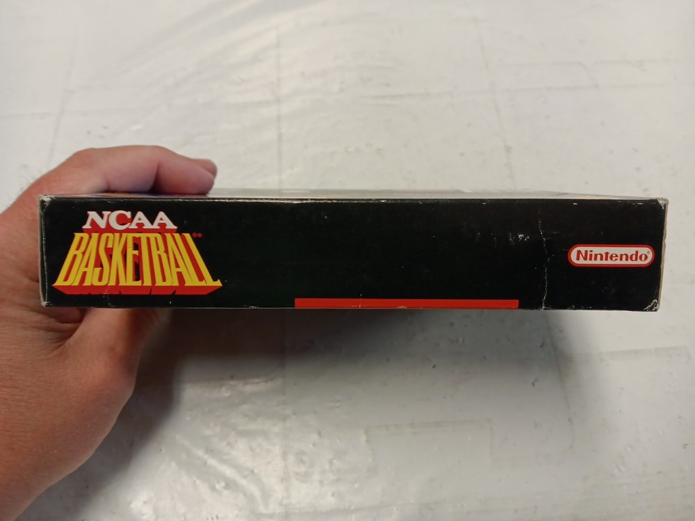 SNES-NCAA Basketball (Super Nintendo) Authentic BOX ONLY+BOX PROTECTOR