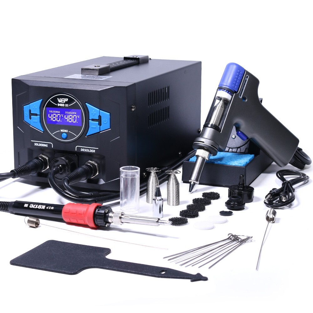 WEP 948D-III 110W Desoldering Station Soldering Iron Kit Suction Tin Gun Tool