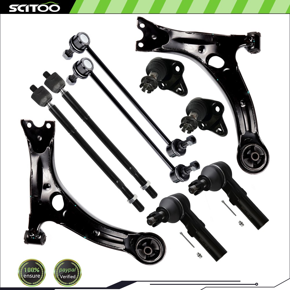 Front Control Arm Tie Rod End Ball Joints Sway Bar For 2009-2013 Toyota Corolla