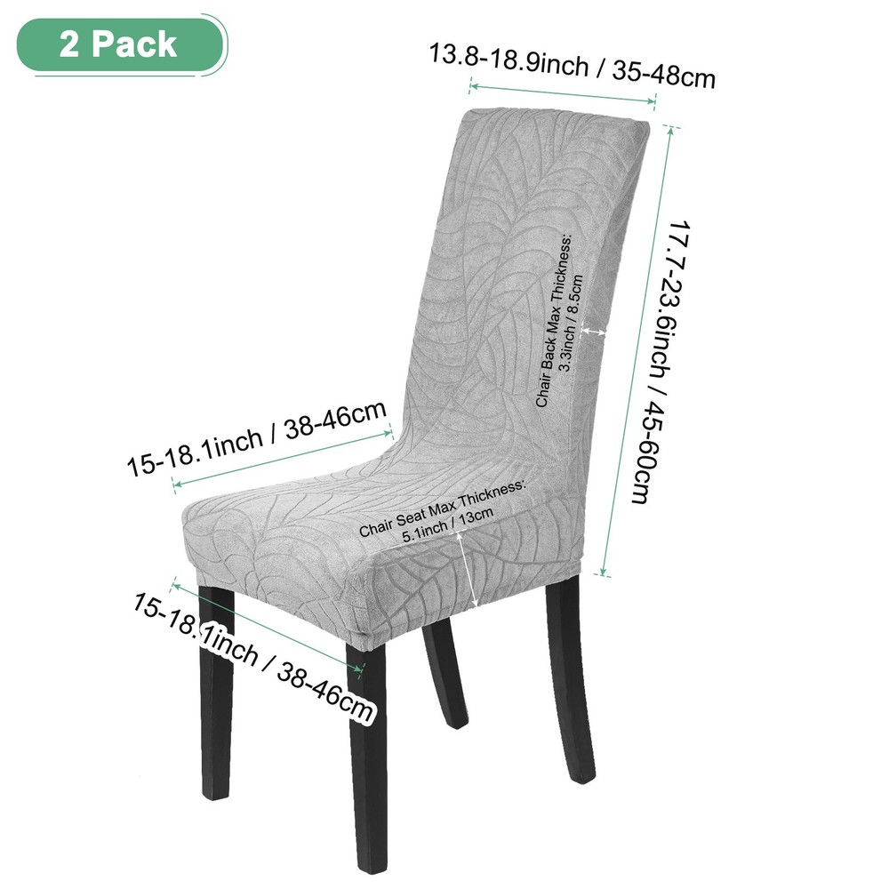 2-Pack Waterproof Chair Cover for Home [Light Grey]