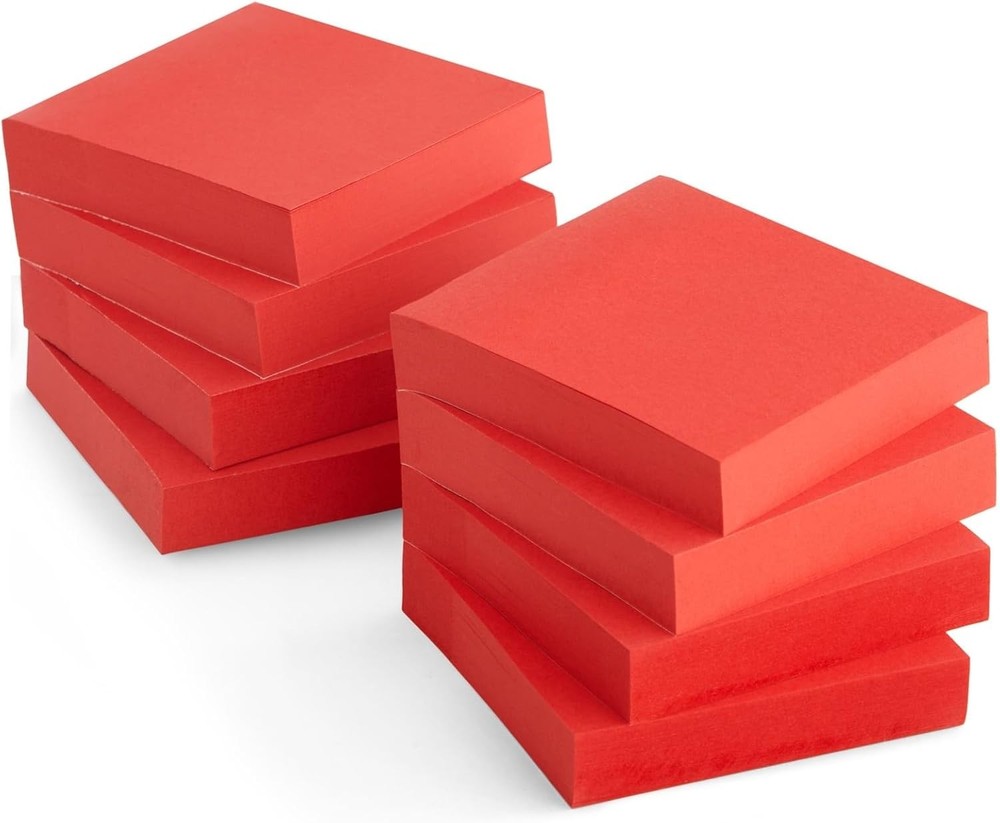 Stiy Notes - Bulk Red Stiy Notes - Self-Sti Pads for Home