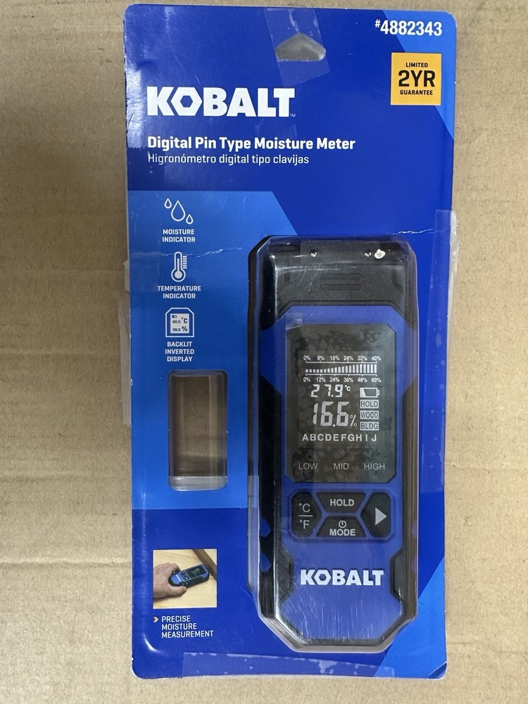 Kobalt 4882343 Pin Type Digital Display Moisture meter