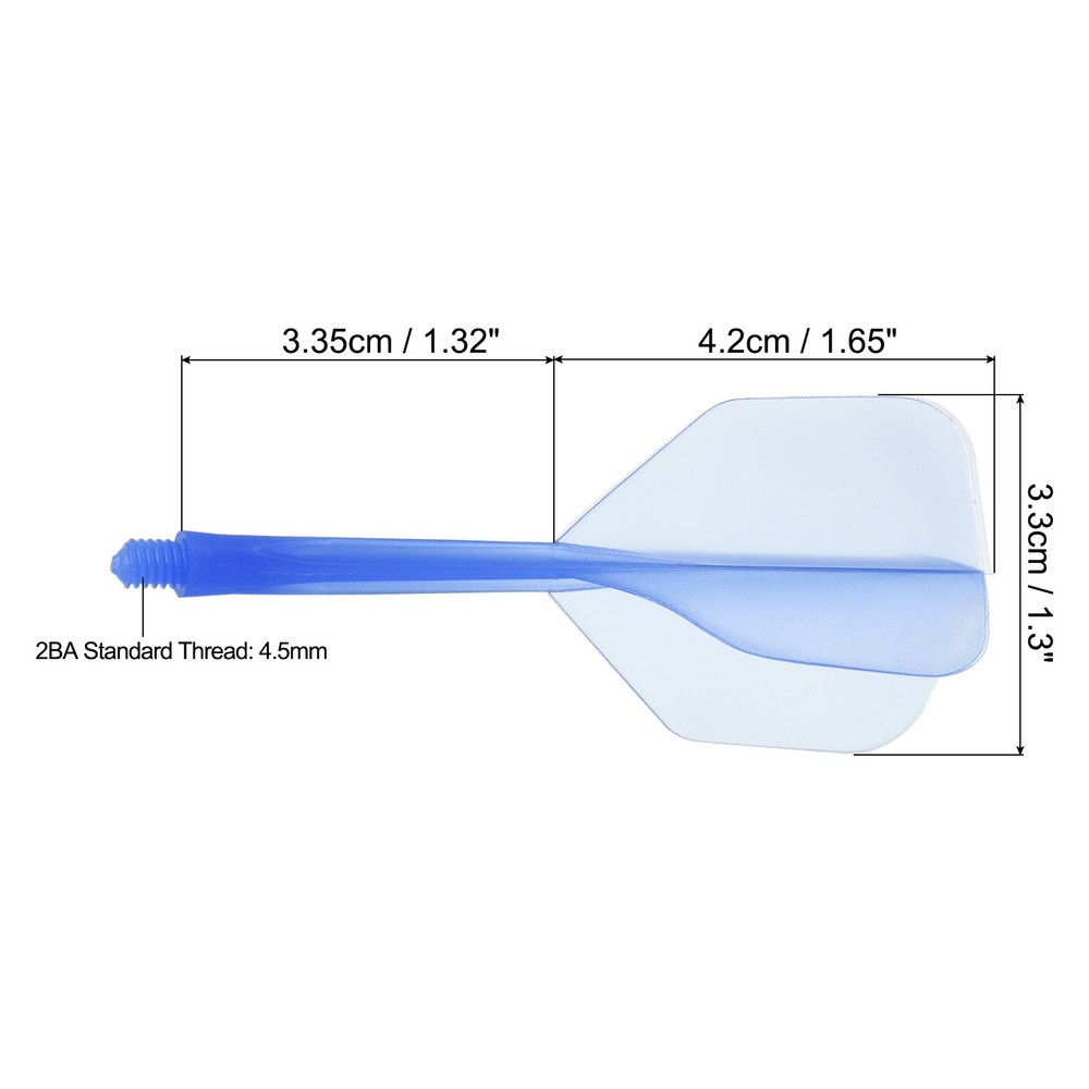Integrated Dart Shaft Flights, 3 Pack Durable Dart Flight Set, Blue