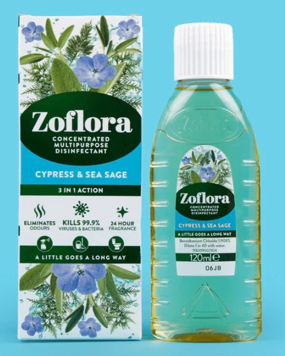 Zof-lora Concentrated Disinfectant Cypress &Sea Sage 120ml