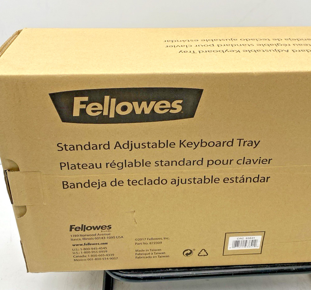 FELLOWES STANDARD ADJUSTABLE KEYBOARD TRAY 93841