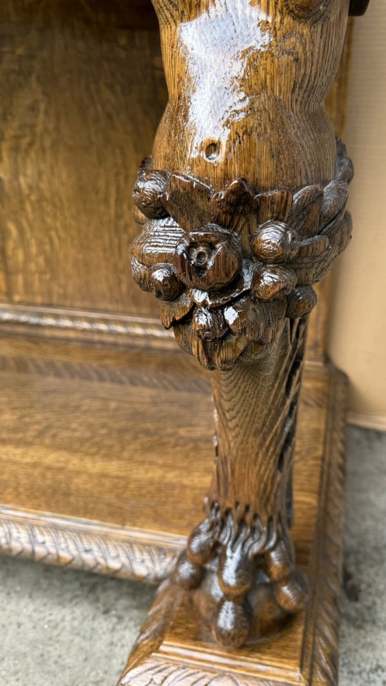 R. J. HORNER CARVED OAK MAIDEN SERVER