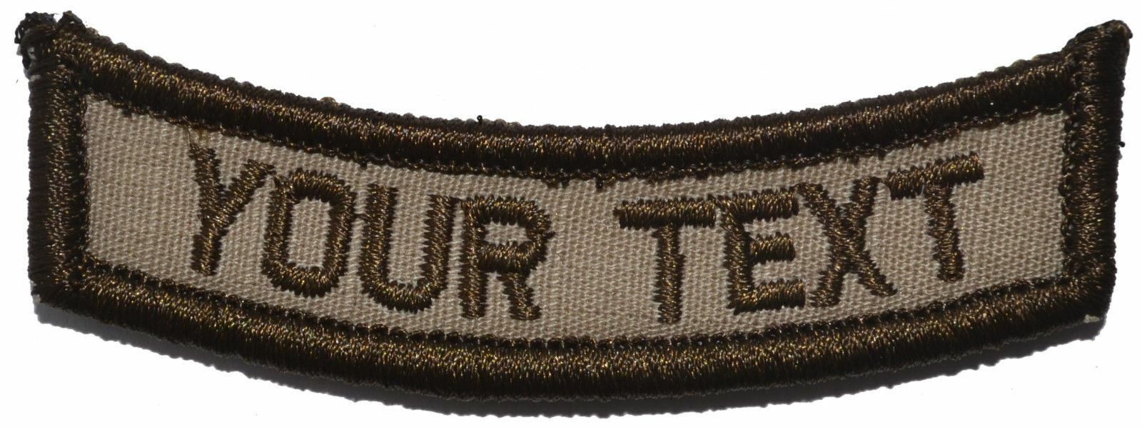 CUSTOMIZED Rocker Military/ Patch with Hook and Fastener - Multiple Colors