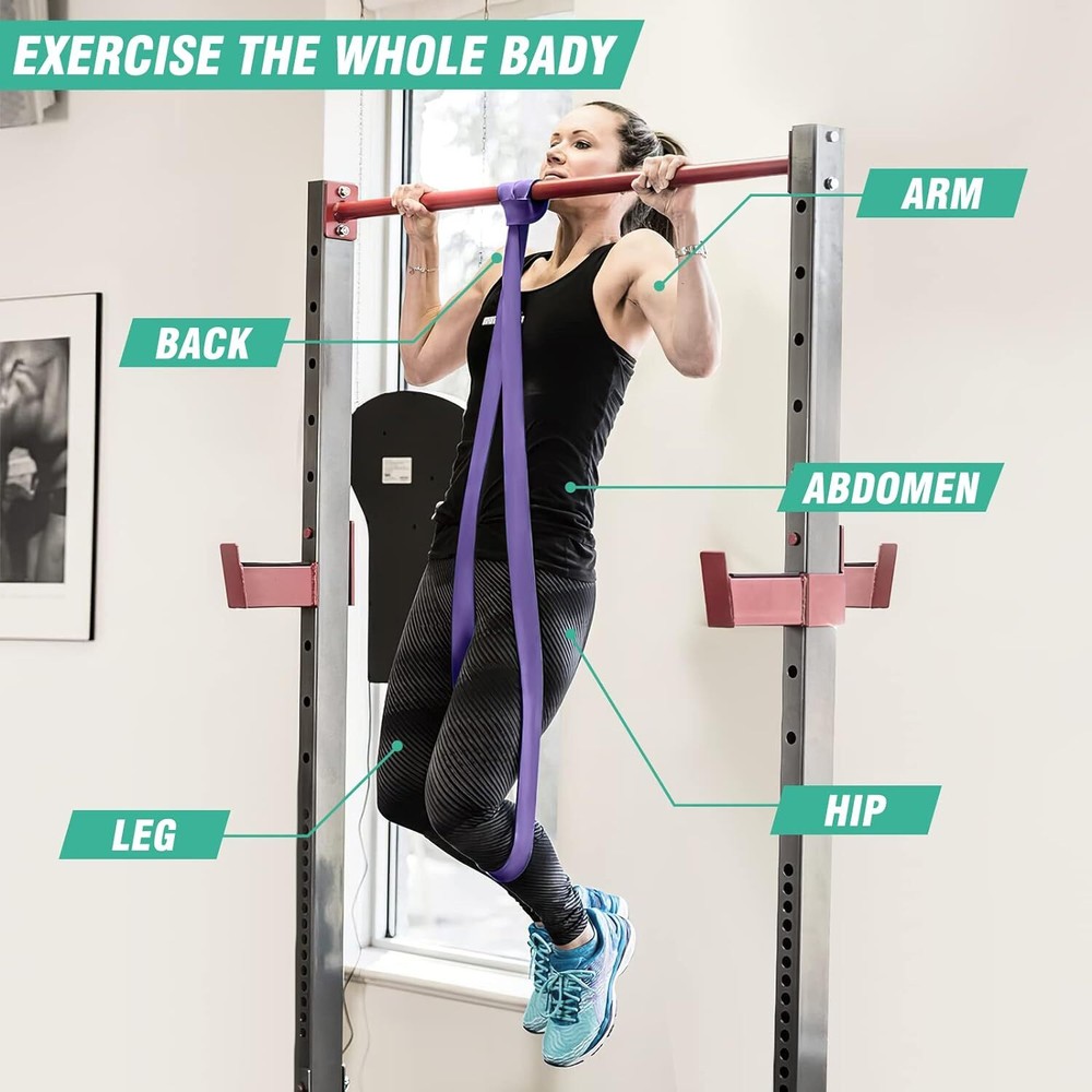 Set of 4 Resistance Bands for Pull Ups, Workouts, Physical Therapy , Exercises