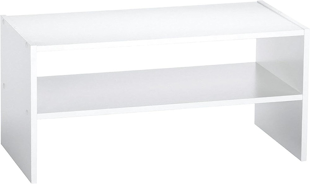 Stackable 24in Wide Horizontal Organizer Rectangular White