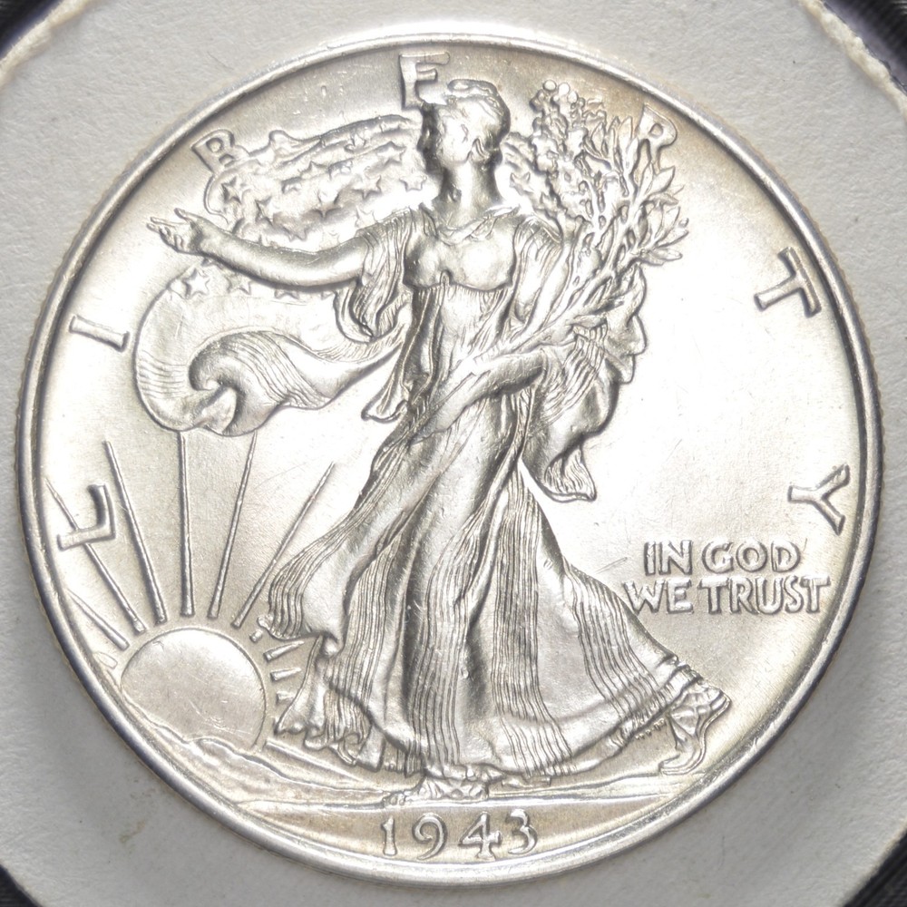 1943 50C Walking Liberty Half Dollar-uncirculated