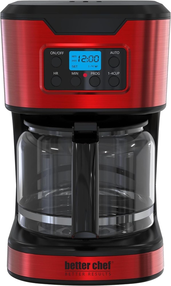 Programmable 12-Cup Coffee Maker 1-4 Cup Setting Auto-Pause to Serve Keep Warm