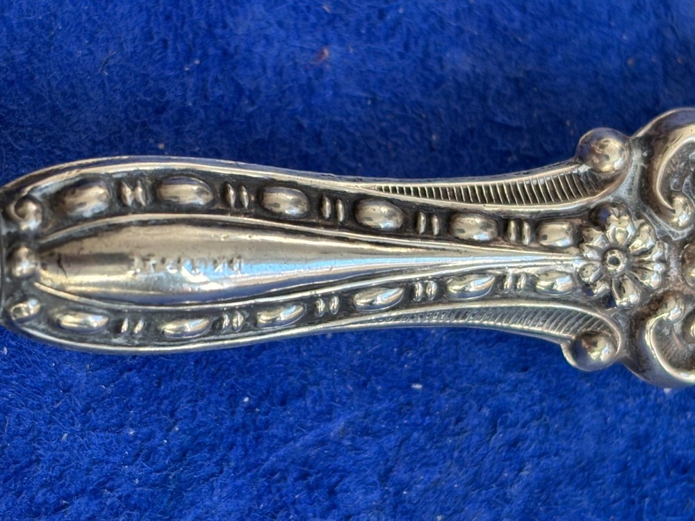 STAMP, SPONGE, LETTER, STAMP, E STERLING SILVER