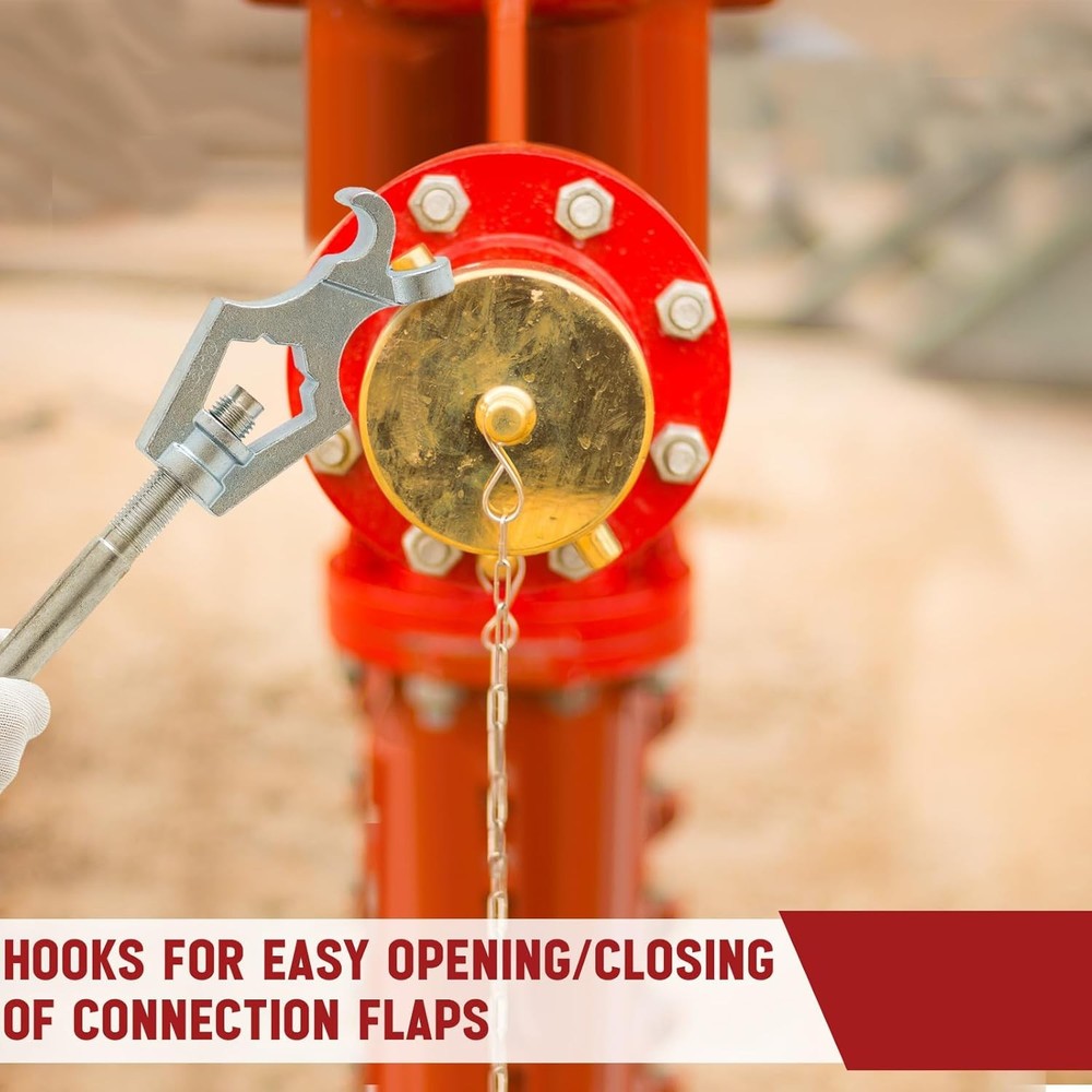 2 Pcs Fire Hydrant Wrench 3 Position Adjustable Multifunctional Hydrant Wrench,