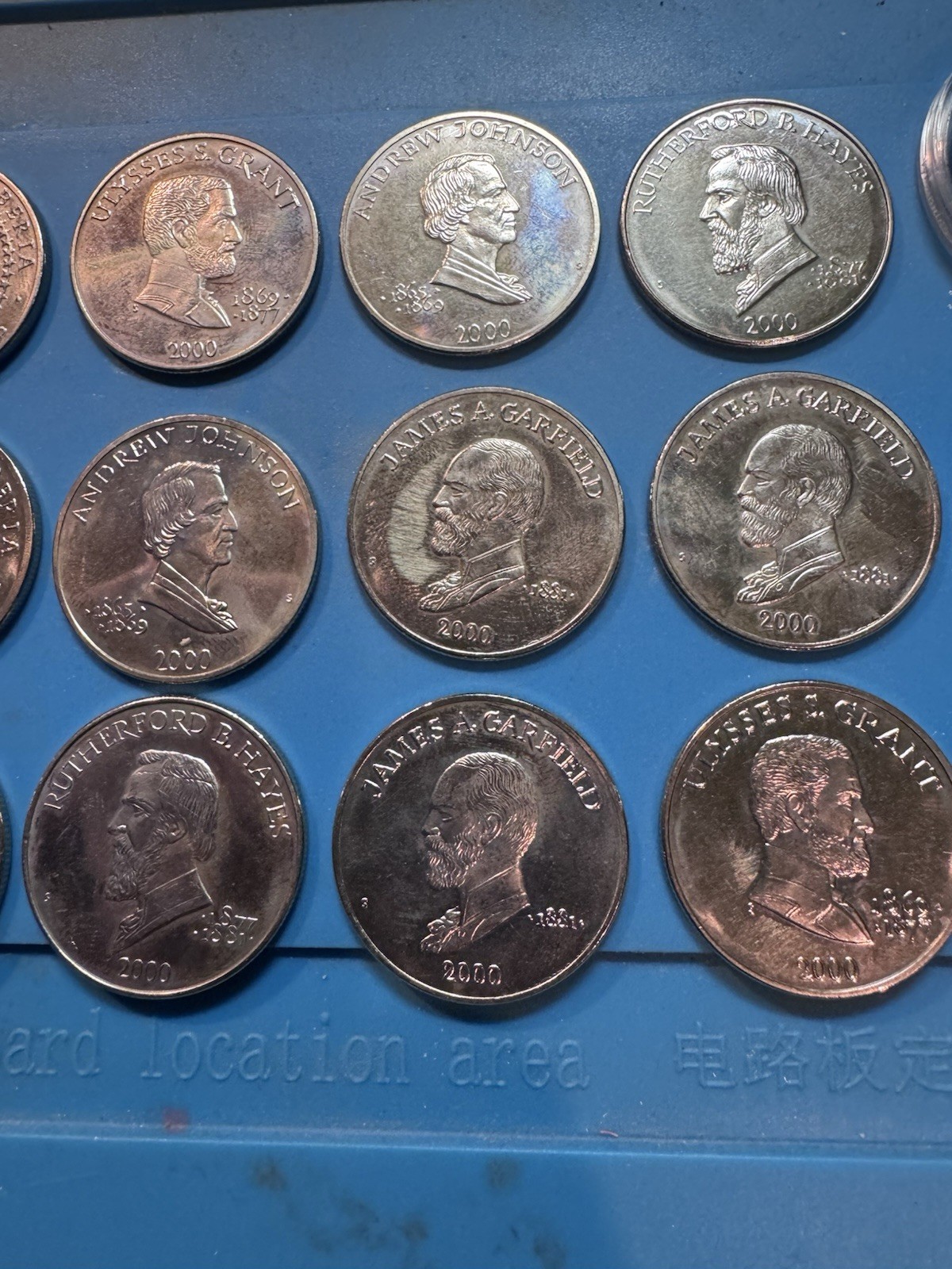 Set of 16 Liberia $5 Presidential Coins (2000) – U.S. Presidents – BU