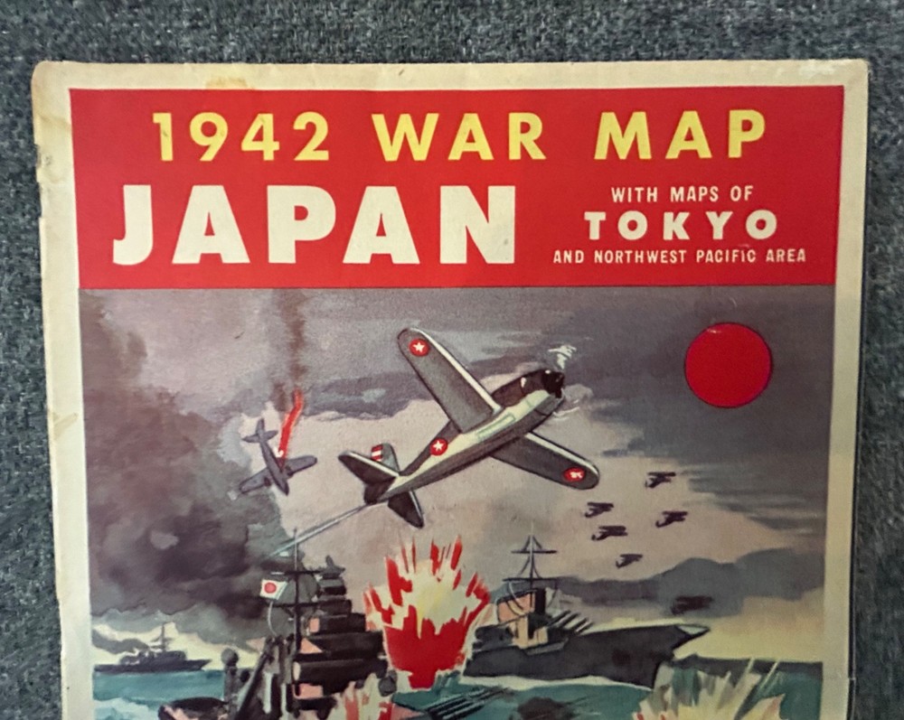 Vintage 1942 Japan War Map