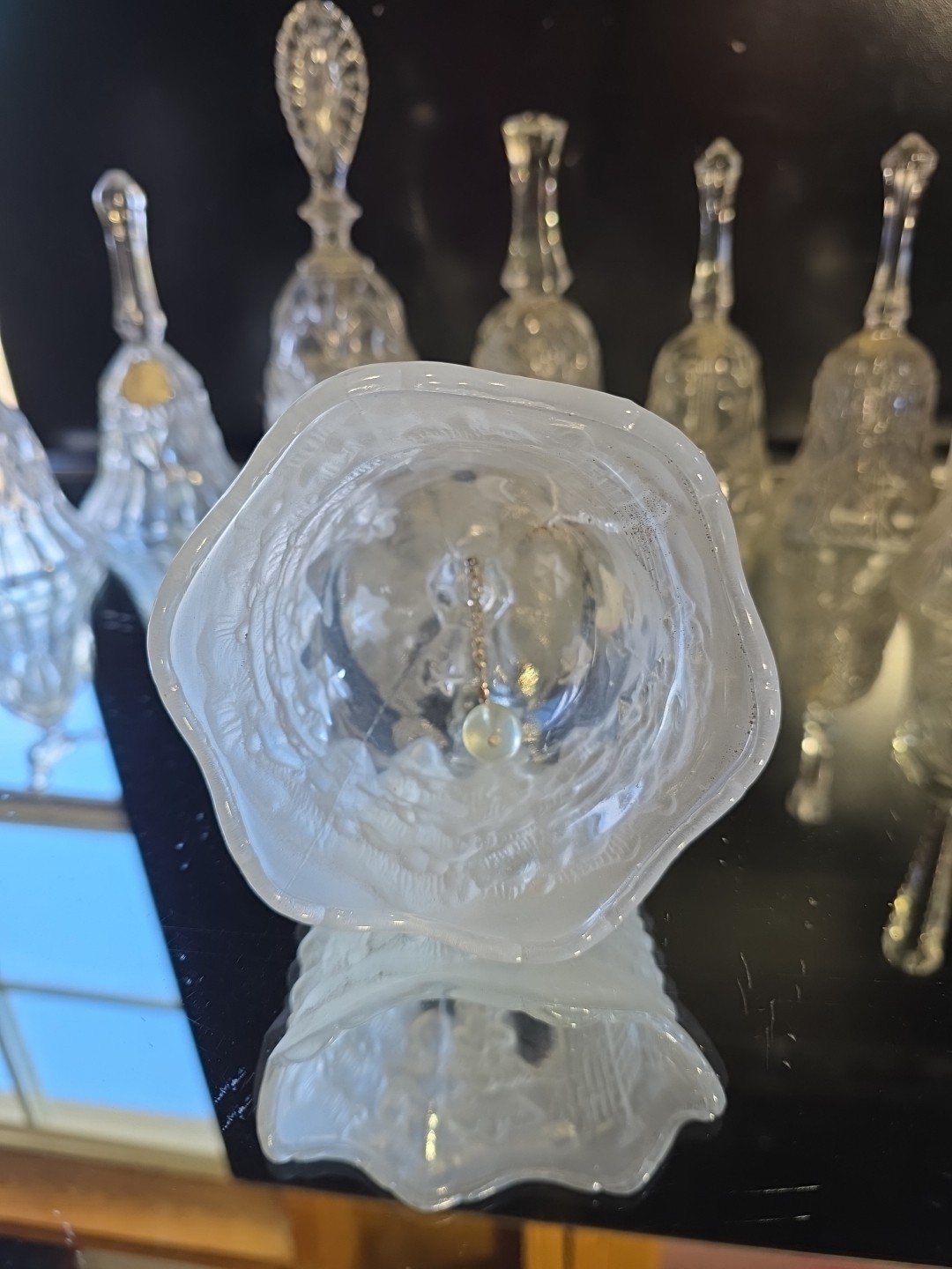 ​Lot 9 Vintage Crystal Glass Bells Waterford 12 Days Christmas Hofbauer Byrdes