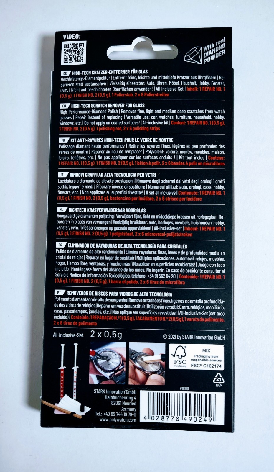 PolyWatch Watch Car Glass Scratch Repair Polish Kit--All Inclusive Set