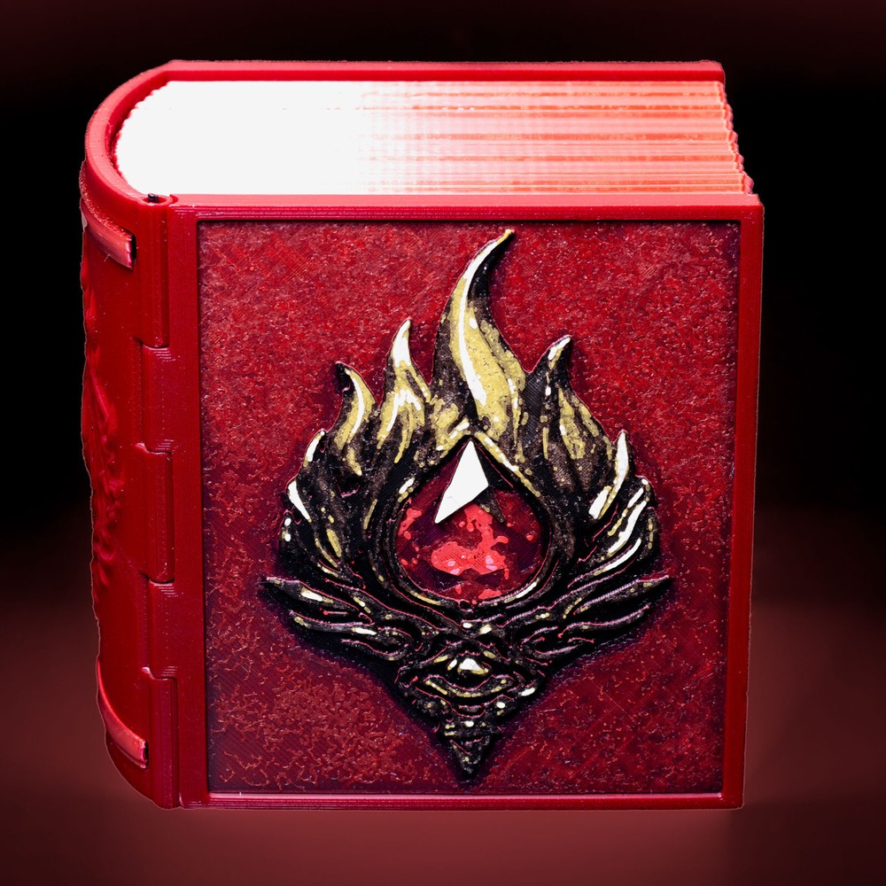 Mox Ruby Tome Deck Box * Red Spellbook * Commander * MTG * Fits 100+ cards