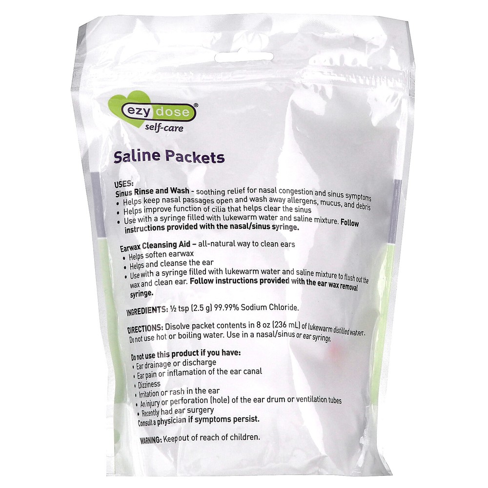 Self-Care, Saline Packets, 100 Packets