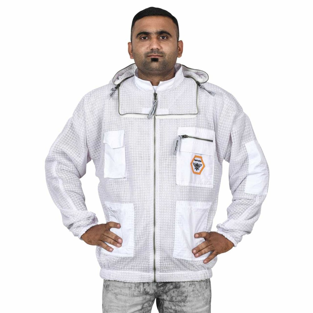 Beekeeper Ultra Ventilated 3 layer mesh Beekeeping Jacket Bee Hat Veil Medium