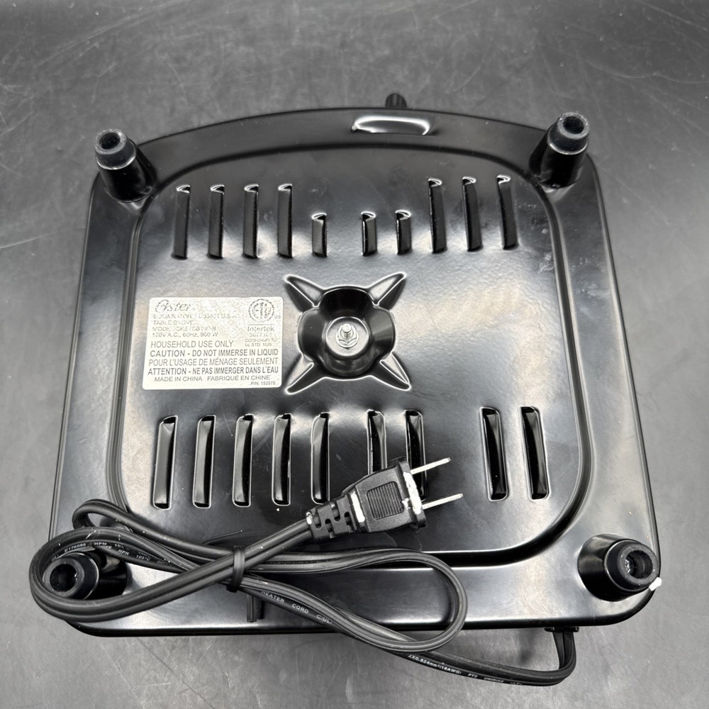 Oster Solid Single Burner CKSTSB100-B Adjustable Temperature Solid Disk Black