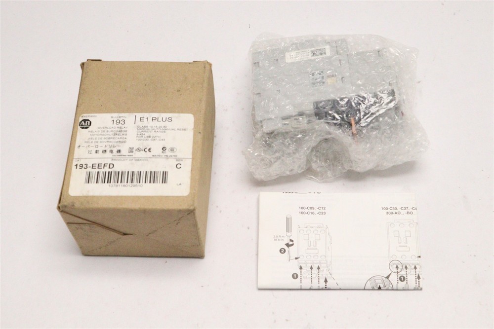 ALLEN-BRADLEY E1 PLUS OVERLOAD RELAY 193-EEFD SER C