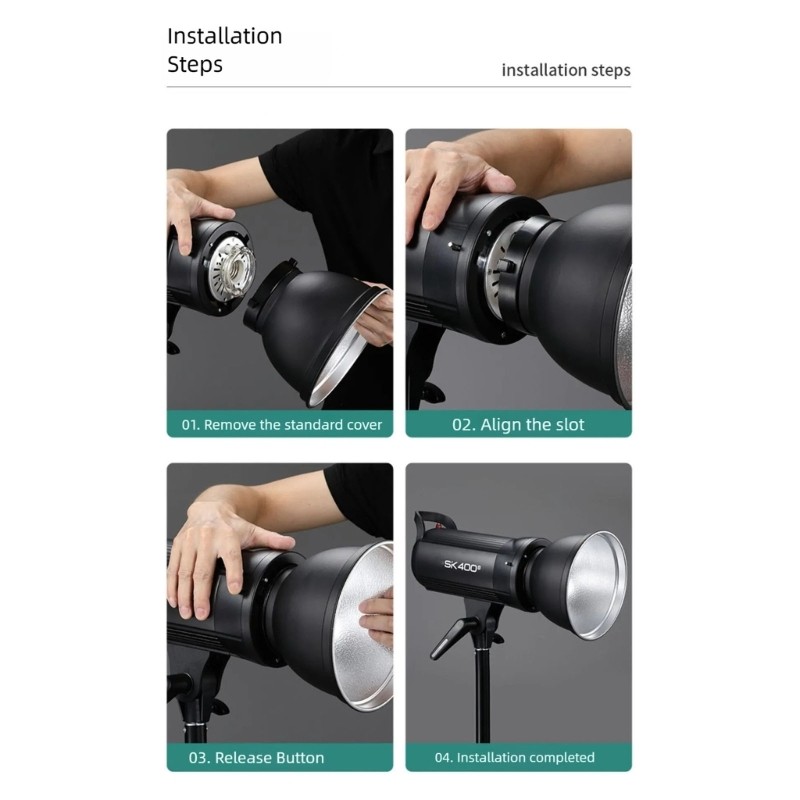 Global 55 Degree Scintillate Light Reflector Direct current Studio Lighting