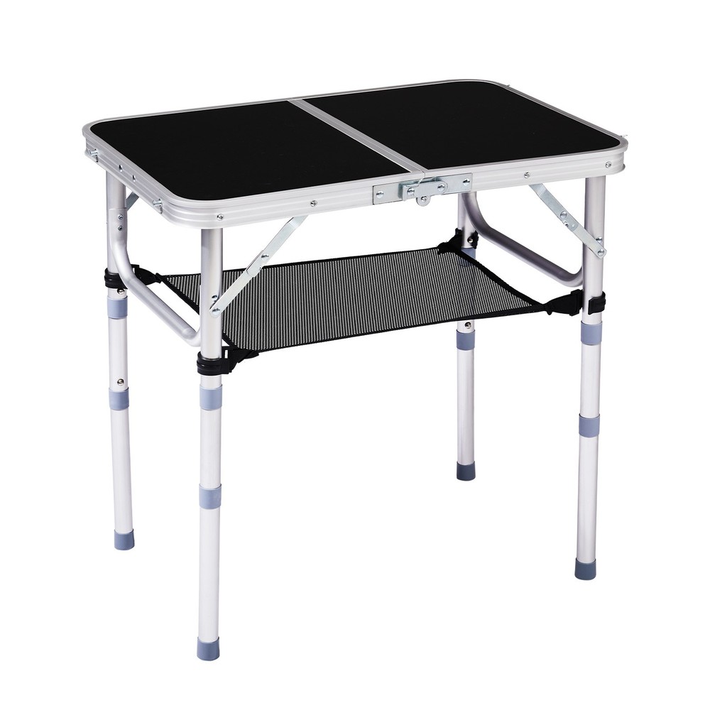 Outdoor Folding Camping Table, 2ft Portable Pinic Table with 3 Adjustable Height