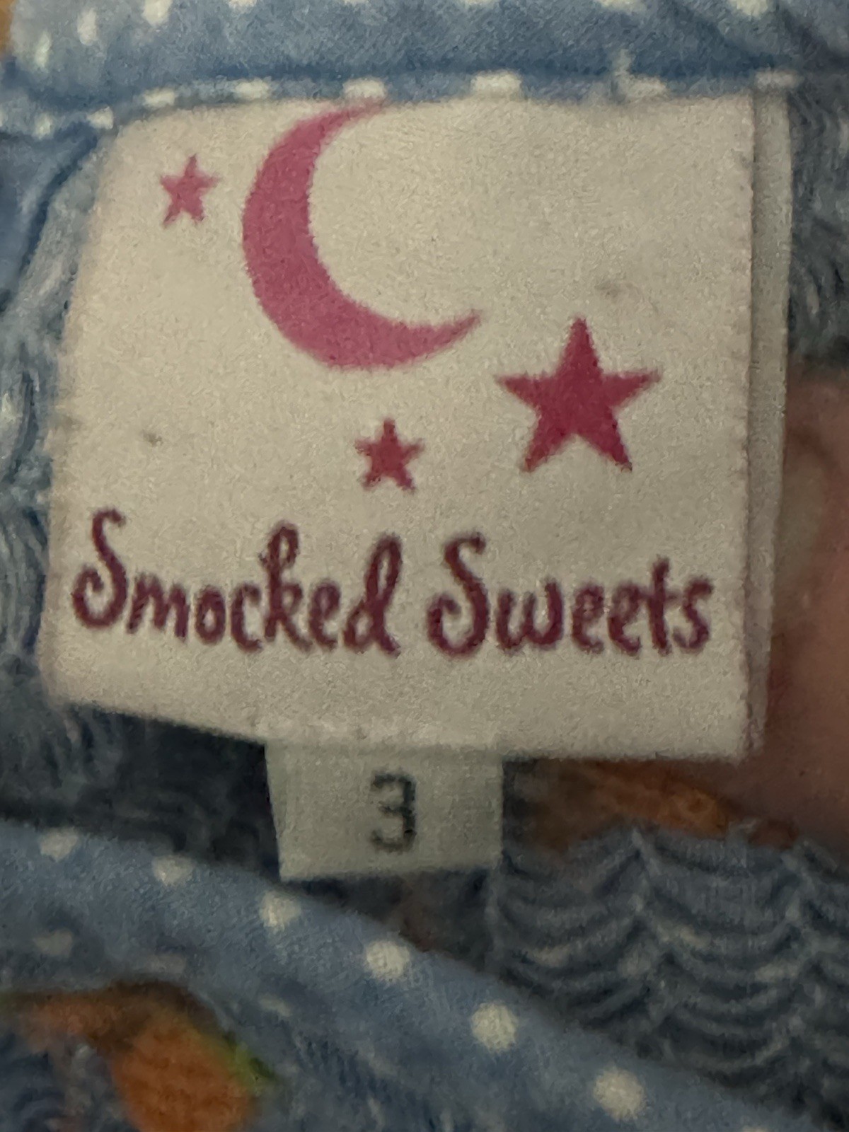 Smocked Sweets Size 3 Two Piece Blue Fall Outfit Smocked Pumpkins Girls