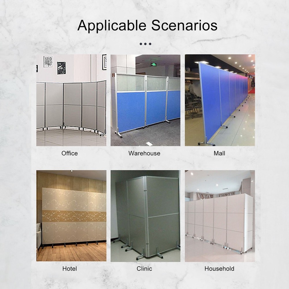 Gold 2 Set Room Divider Screen Holder Width Adjustable Movable Screen Partition