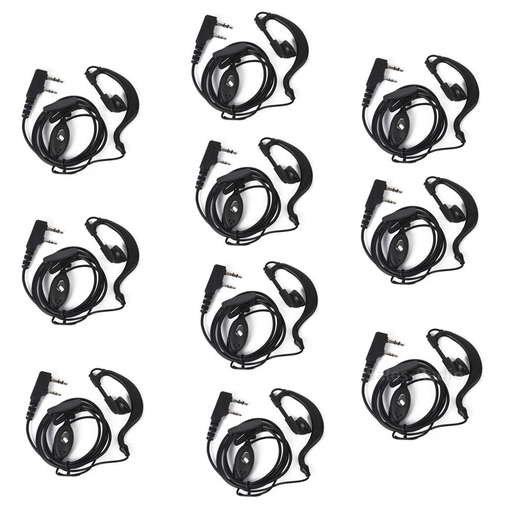 10PCS Headset Earpiece Mic For Baofeng UV-5R UV-82 BF-888S BF-88A Retevis Radios