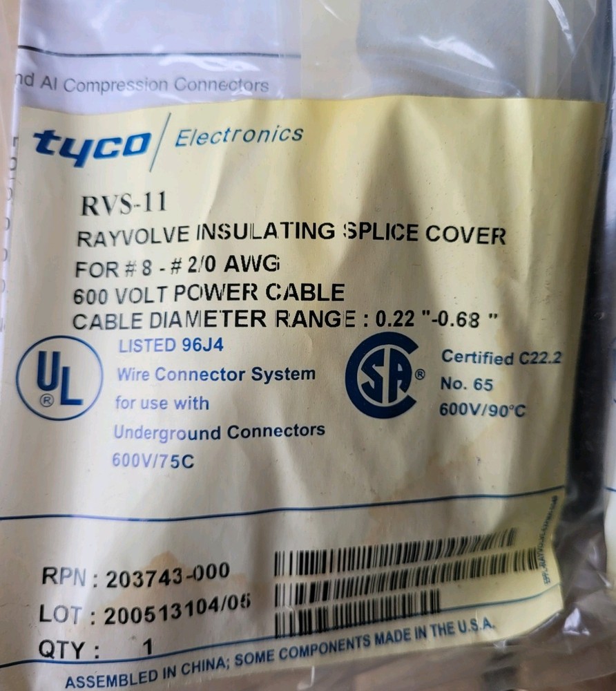 TYCO RVS-11 SPLICE Covers