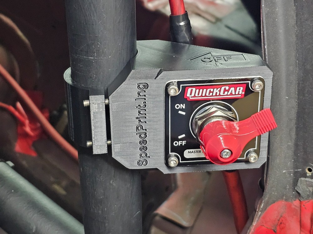 Roll Cage Mount for Disconnect Switch like QuickCar (top or side with hardware)