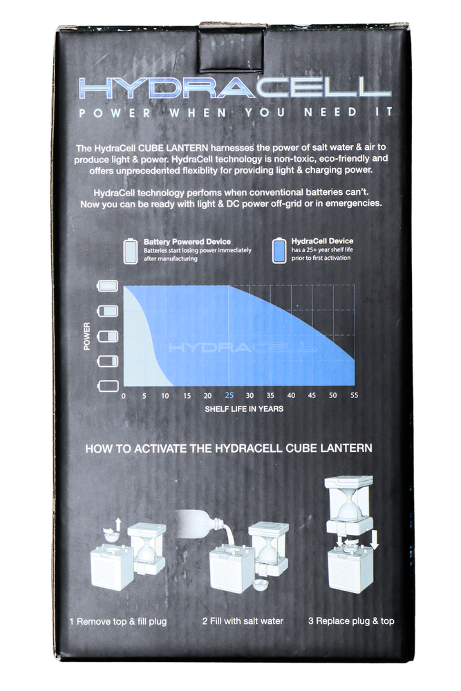 Hydracell Cube Lantern with Accessory Light and 4 Meter Cable