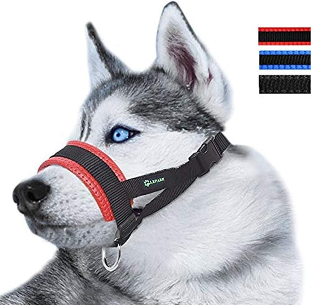 Nylon Dog Muzzle Small,Medium,Large Dogs Prevent from Biting,Barking &