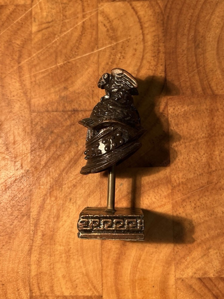 Gladiator warrior helmet figurine
