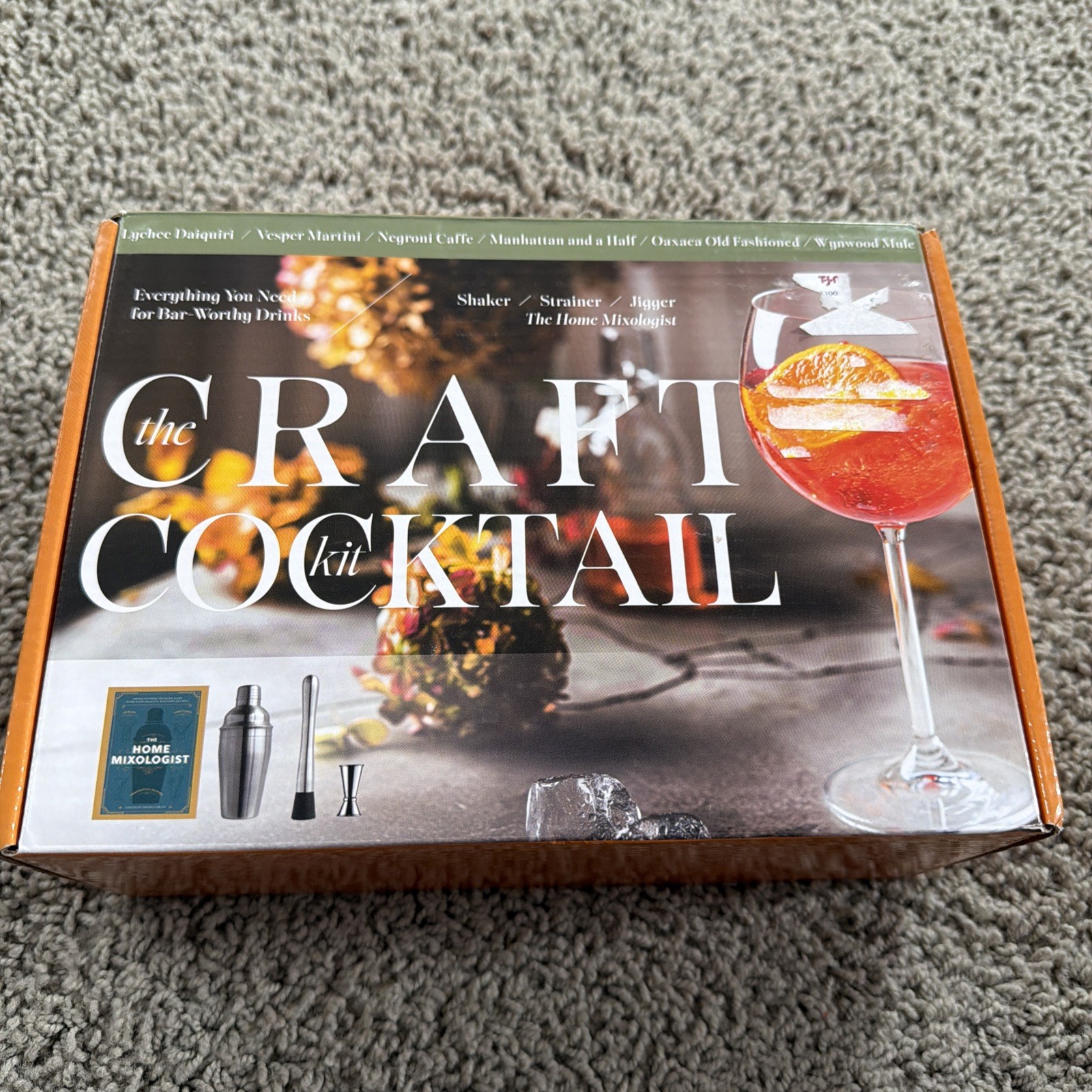 Craft Cocktail Kit with Shaker and Strainer/Jigger/ the home mixologist recipe