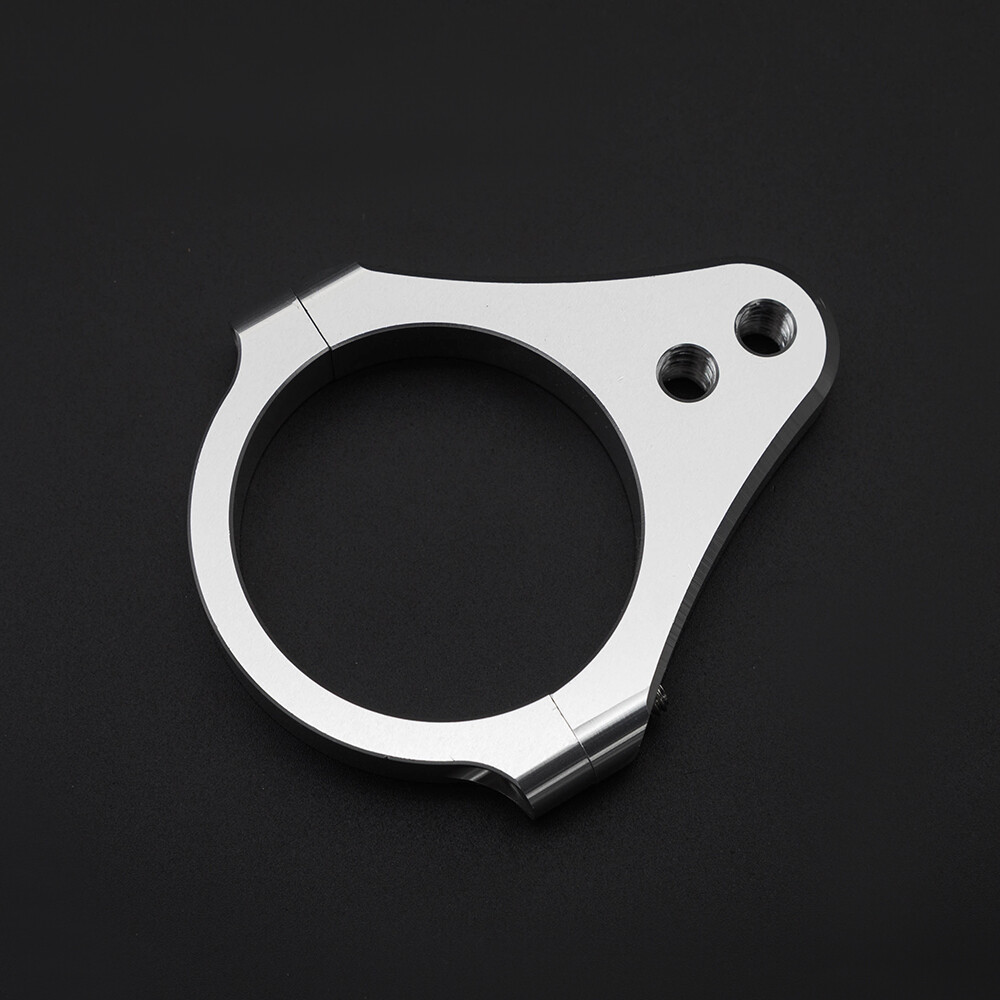 43mm Silver Universal Motorcycle Steering Damper Fork Frame Mount Clamp Bracket