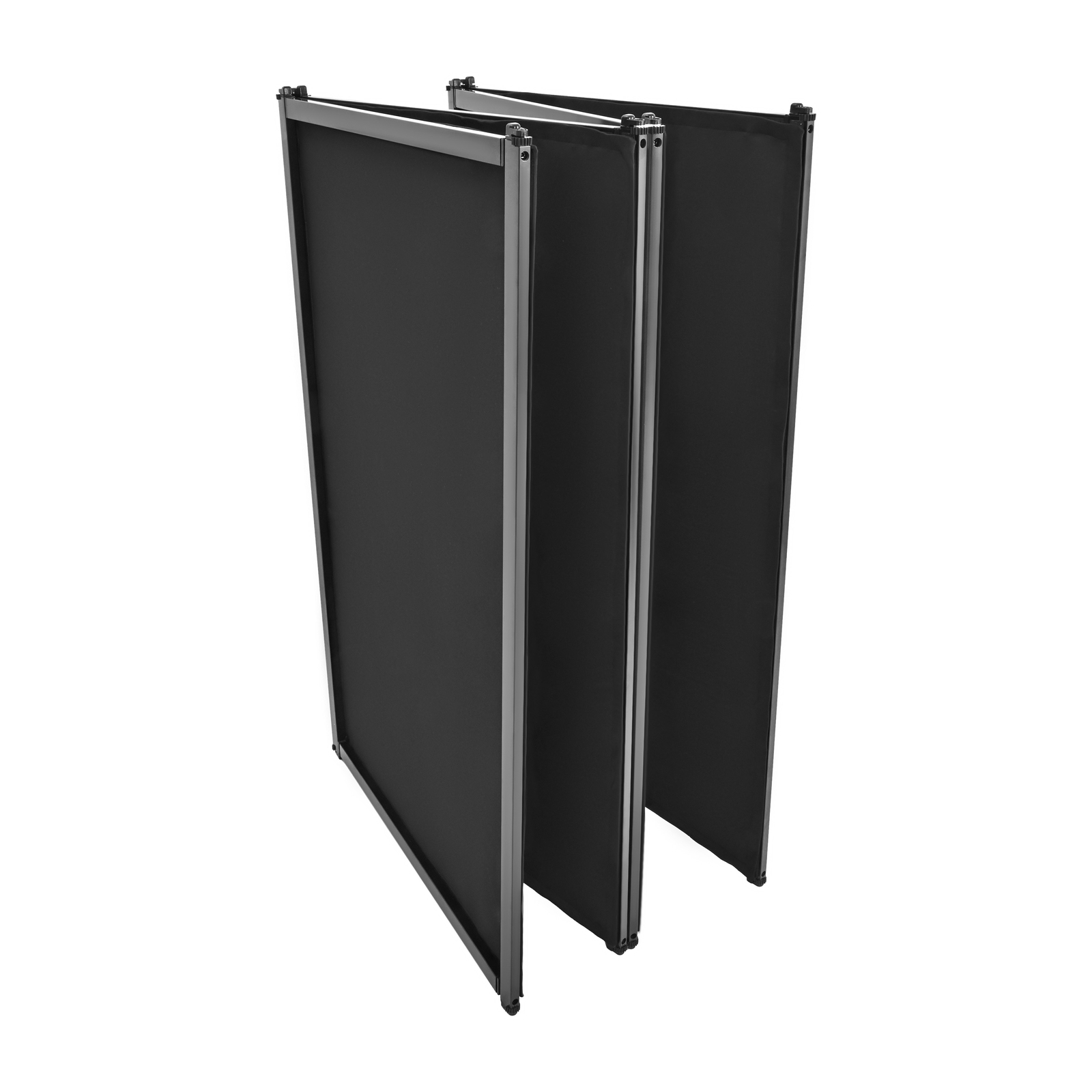 Black Portable Foldable DJ Booth Sturdy & Easy to Set Up Metal Frame W/Carry Bag