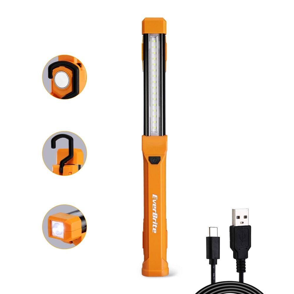 EverBrite 1000LM LED Work Light 4 Modes Rechargeable Work Light w/USB C Cable US