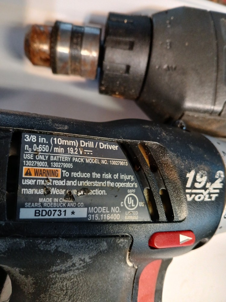 4-Craftsman Dvrill Drivers Tested Working Cordless Chuck **